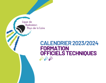 Calendrier Formation Officiels Techniques