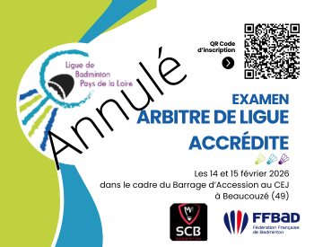 Examen Arbitre de Ligue Accrédité