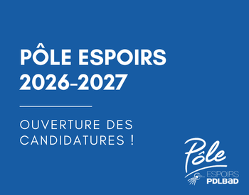 Pôle Espoirs – Ouverture des candidatures